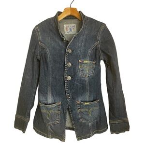 Vtg LOIS JEANS Denim Jacket Saez Marino Spain